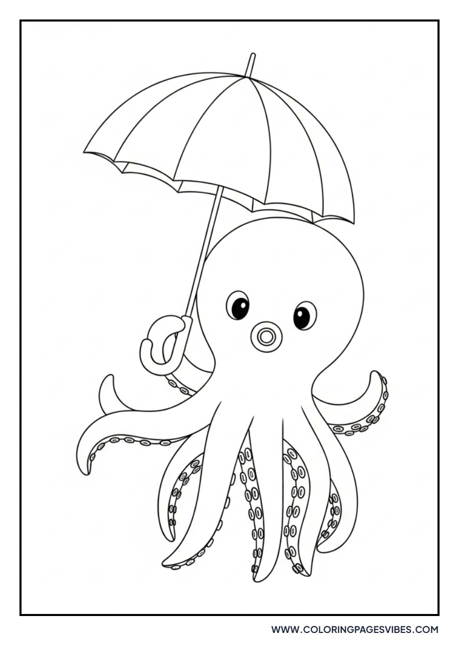 Octopus with Umbrella