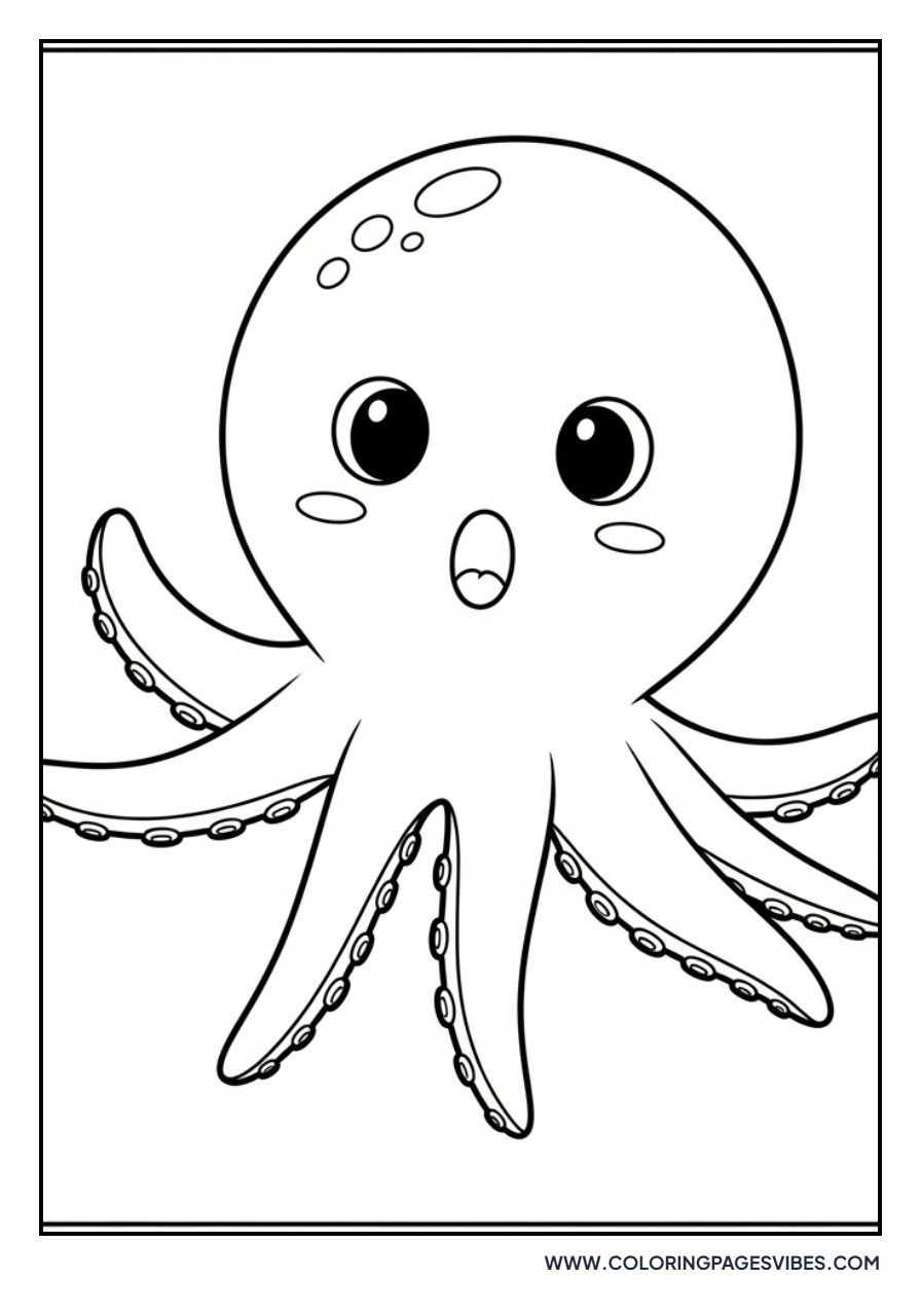 Surprised Kawaii Octopus