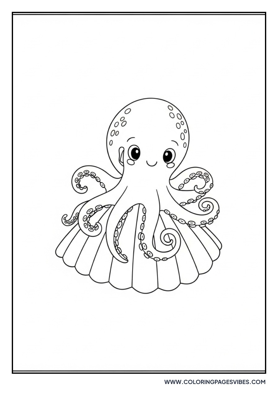 Tiny Octopus on Shell