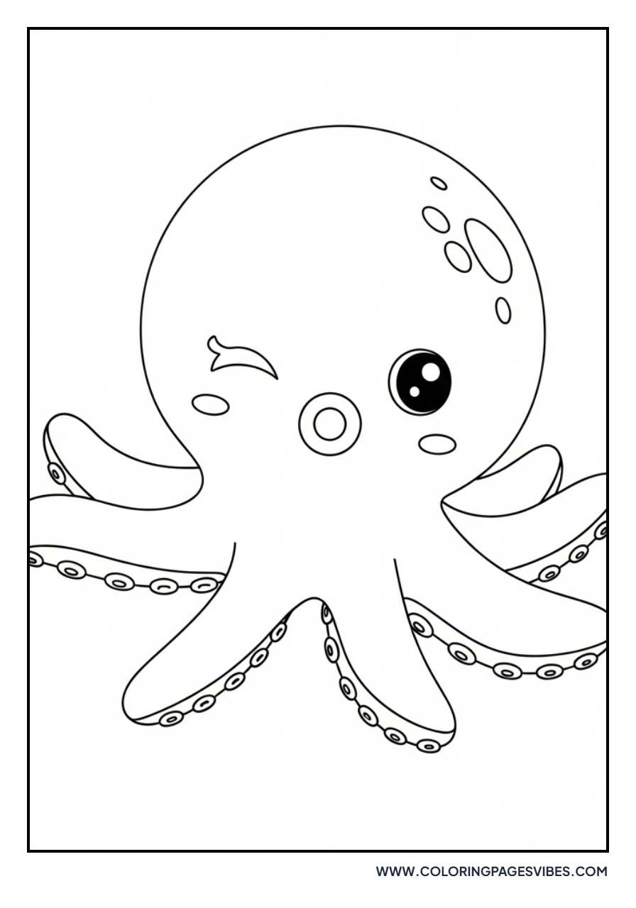 Winking Kawaii Octopus
