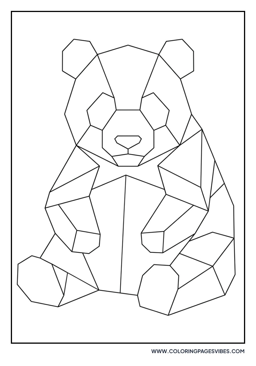 Geometric Style Panda