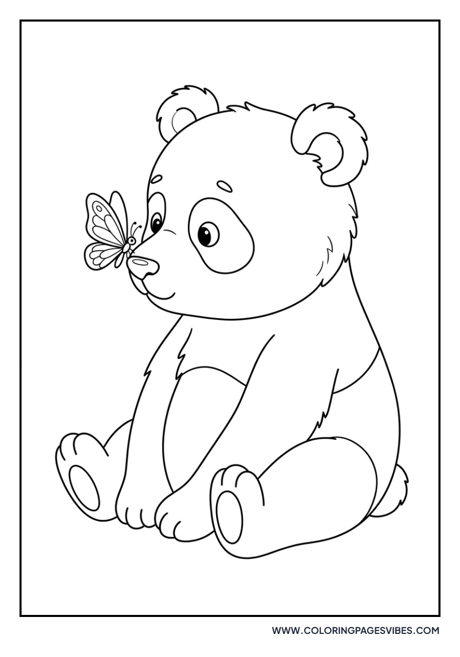 Panda and Butterfly Friend