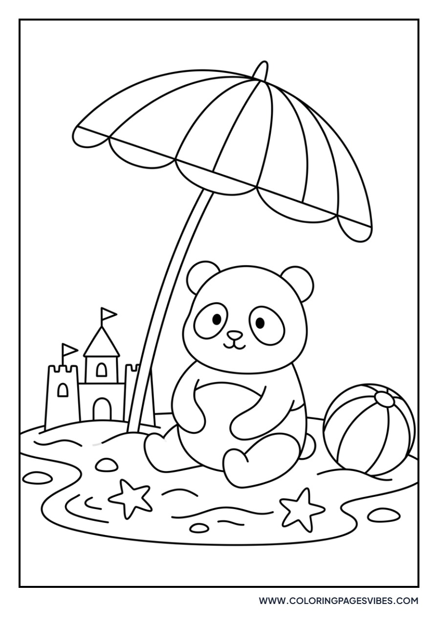 Panda at the Beach