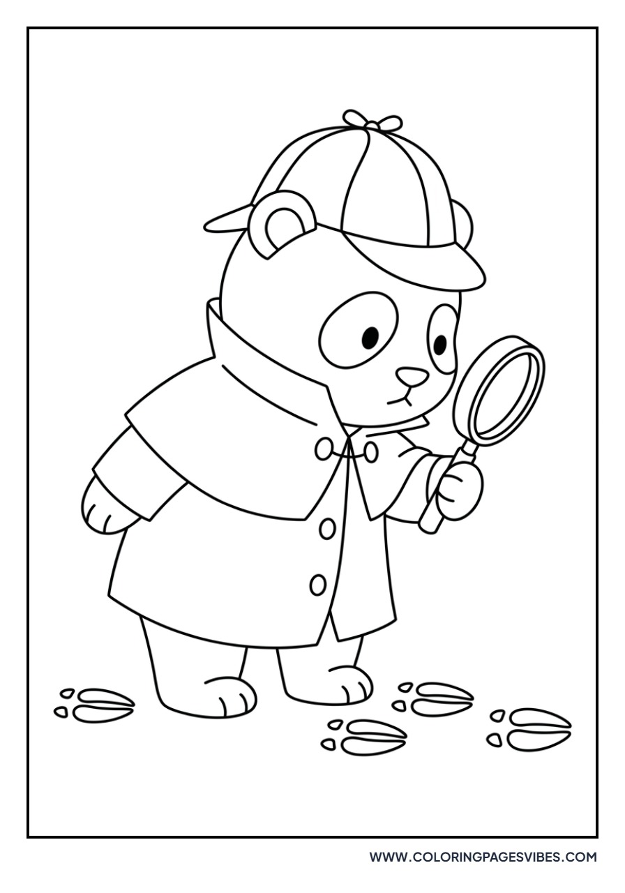 Panda Detective with Magnifier