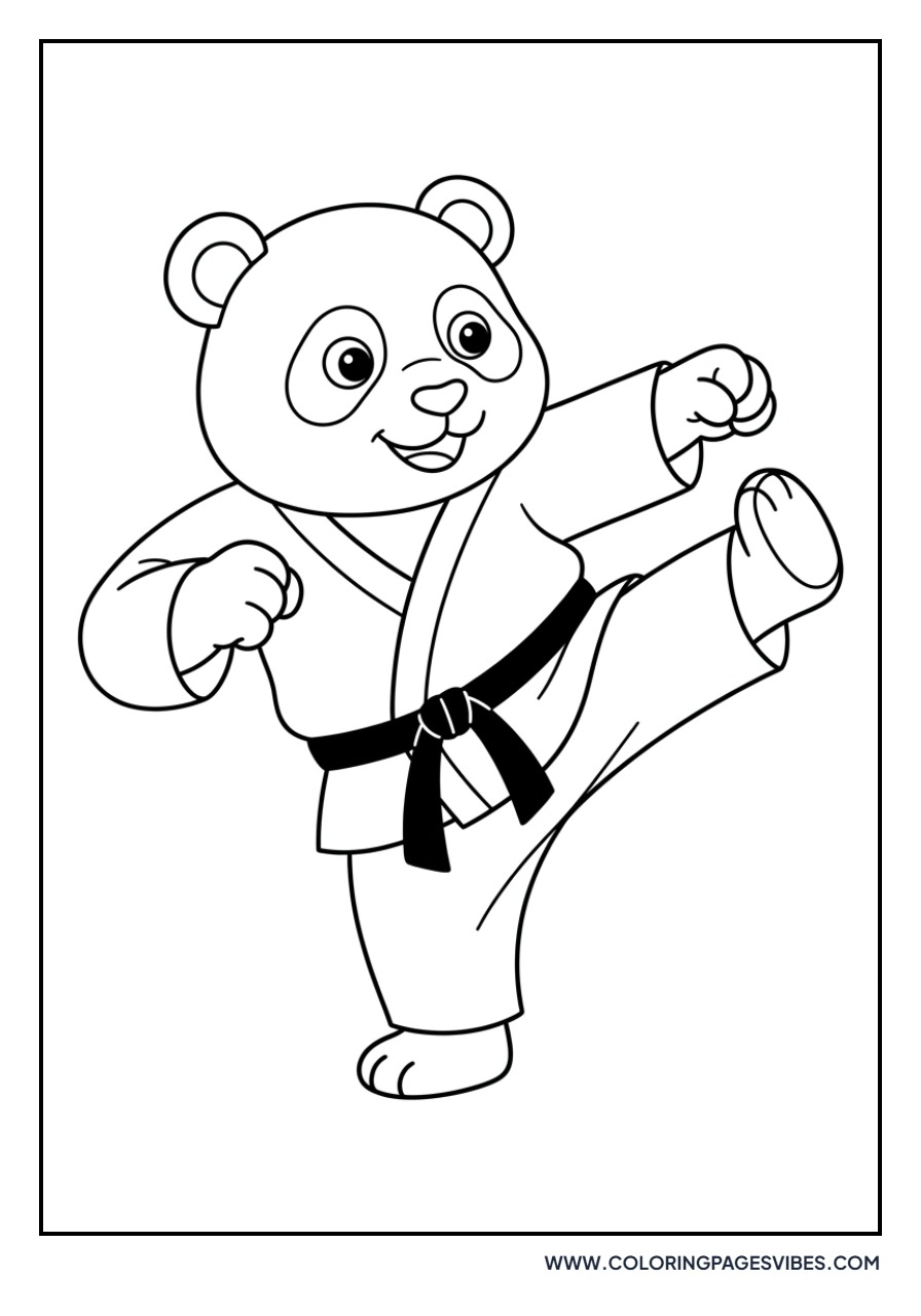 Panda Karate Pose