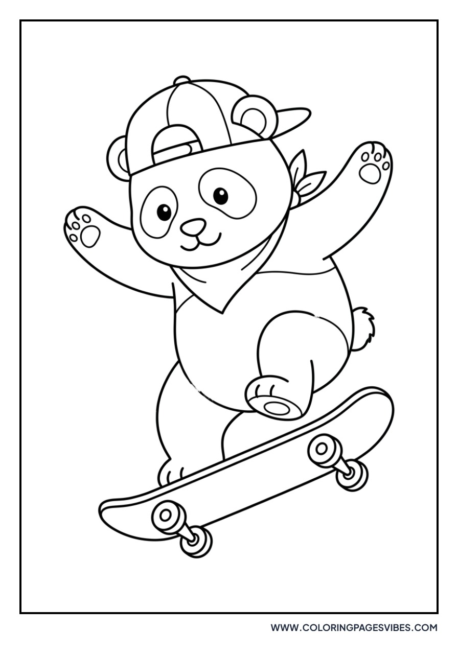 Panda on a Skateboard