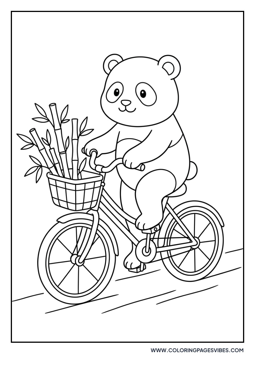Panda Riding a Bicycle