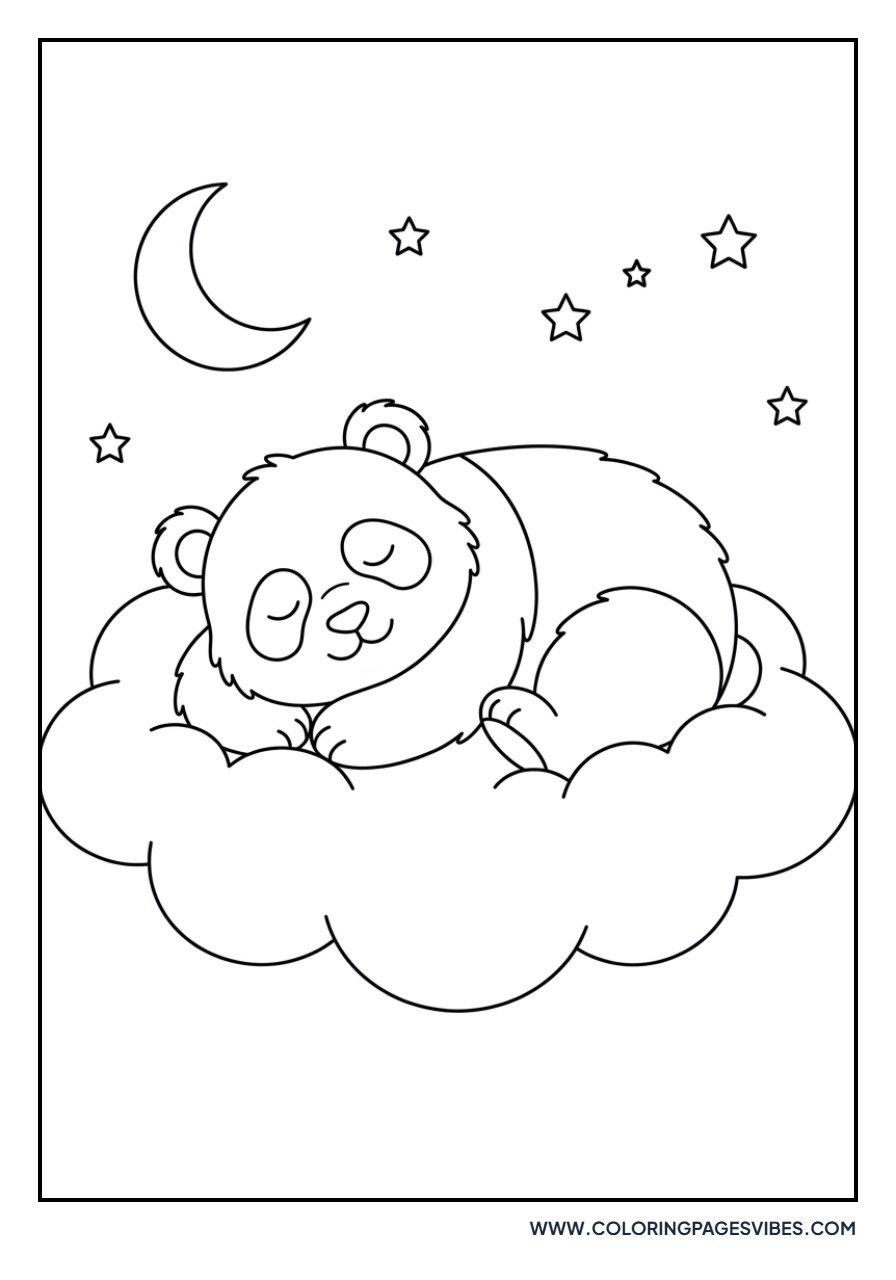 Panda Sleeping on a Cloud