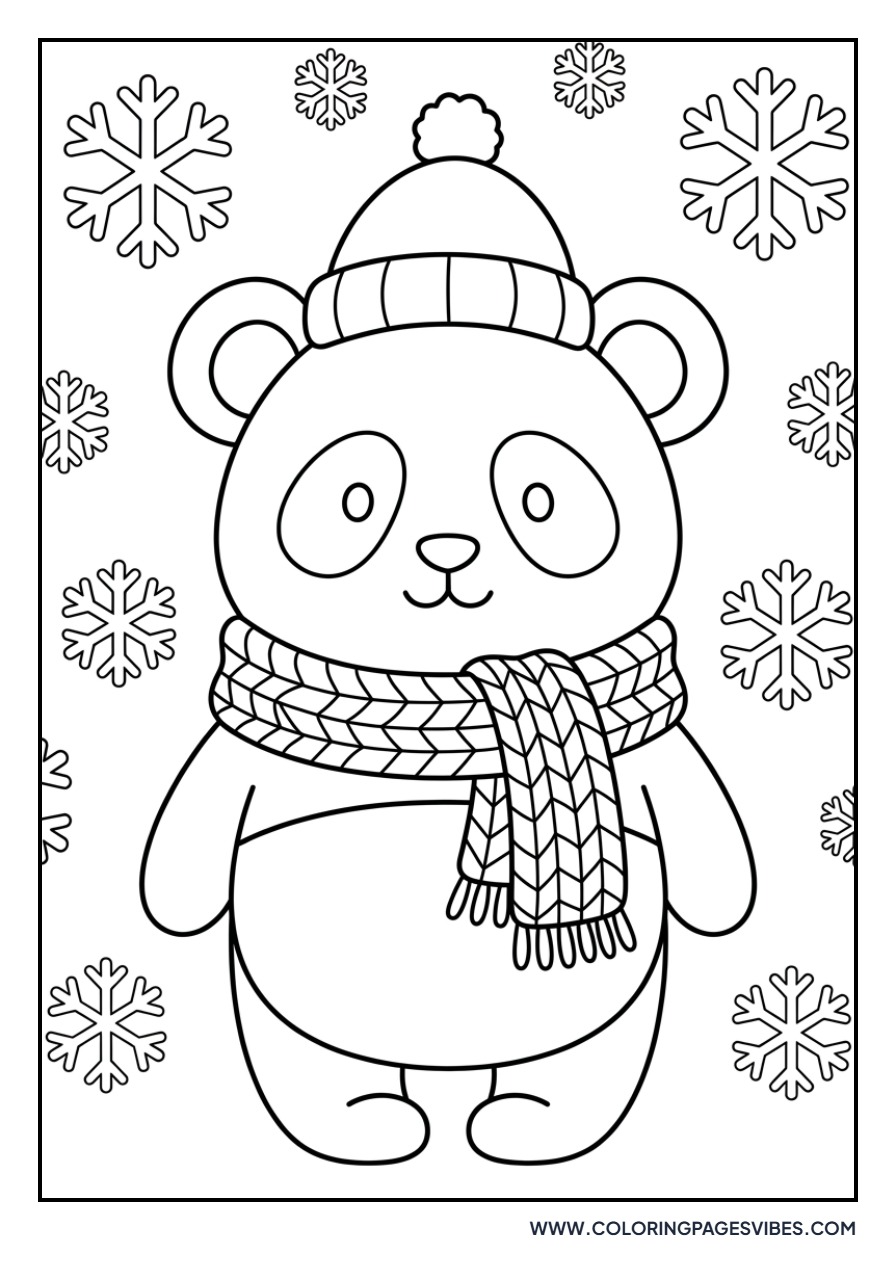 Panda Wearing a Scarf