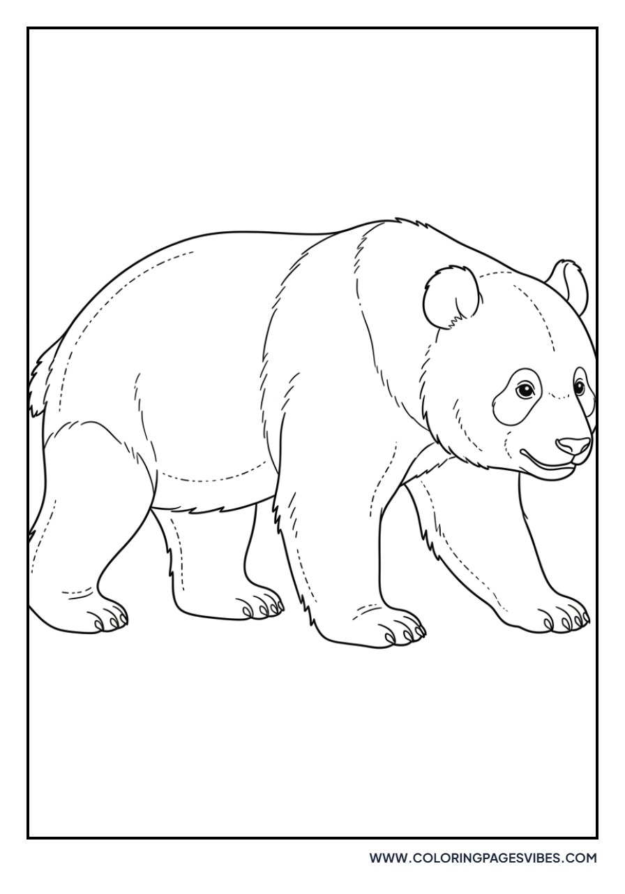 Realistic Panda Standing