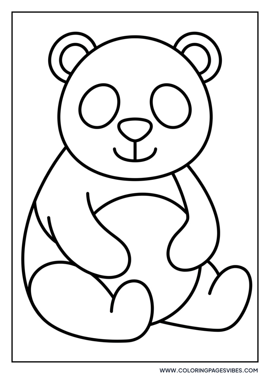 Simple Panda for Toddlers