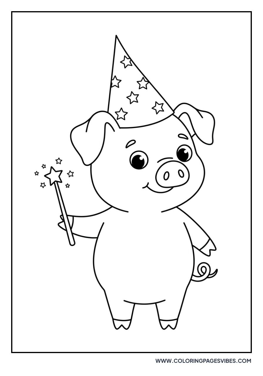 Farmer Pig with Pitchfork
