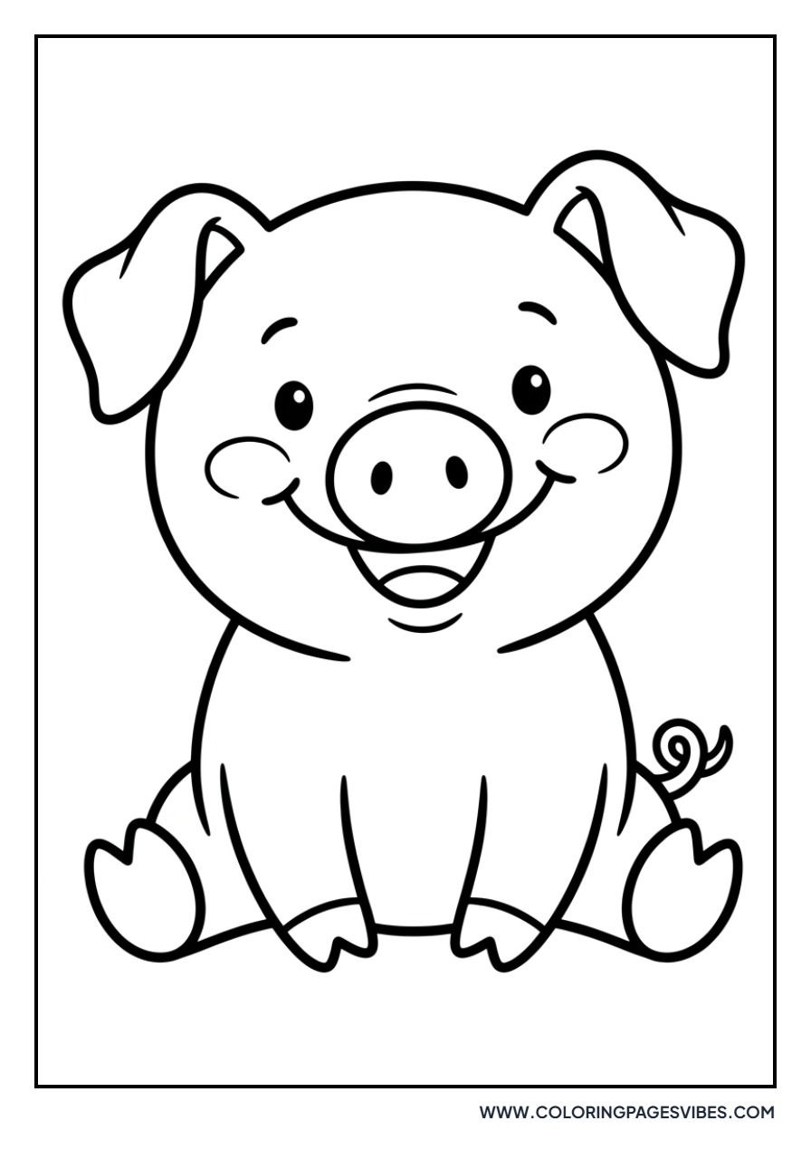 Happy Piglet Sitting