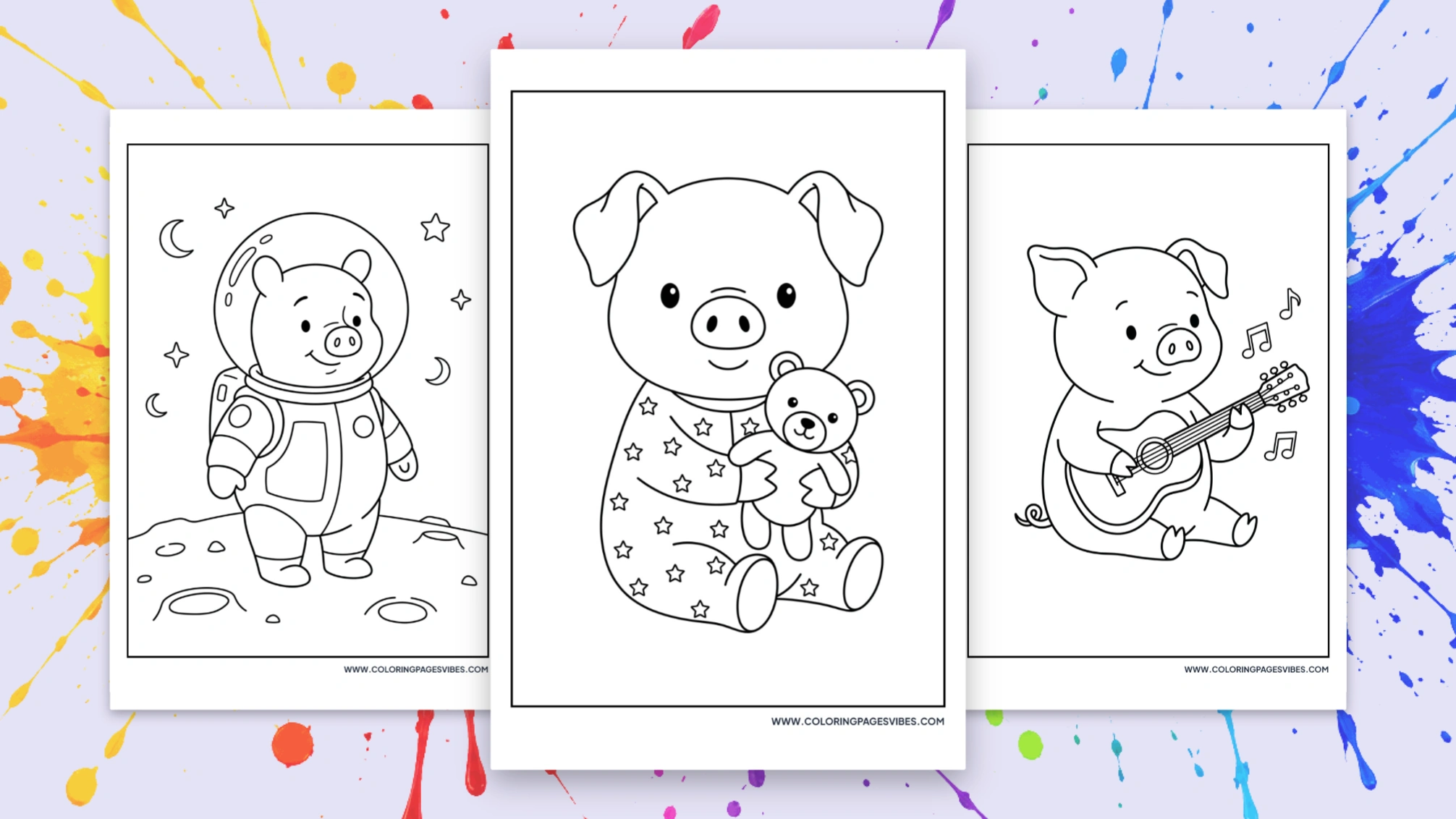 70+ Free Pig Coloring Pages (Printable PDFs)