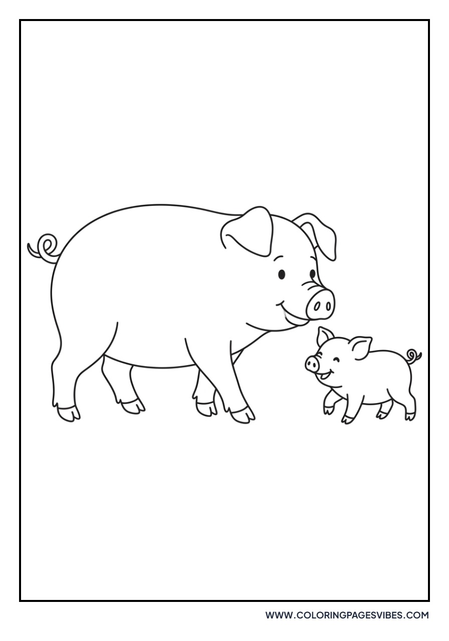Mom and Baby Pig