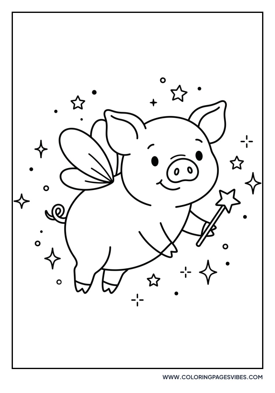 Pig Fairy with Wings