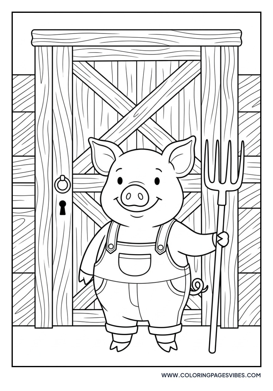 Pig with Christmas Hat