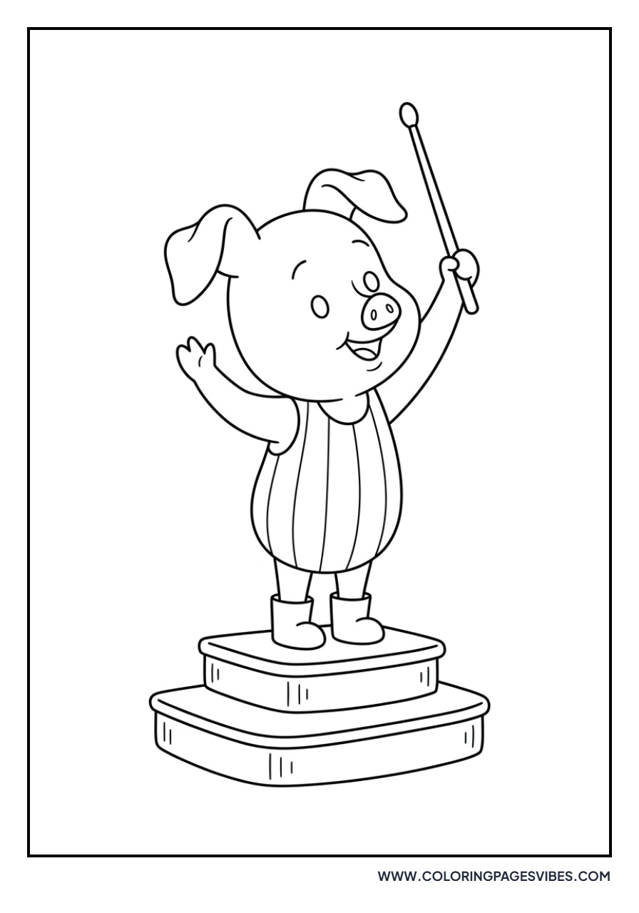 Piglet Holding an Easter Egg