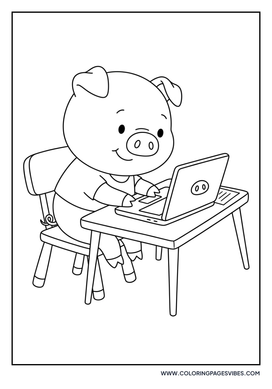 Piglet Reading a Book