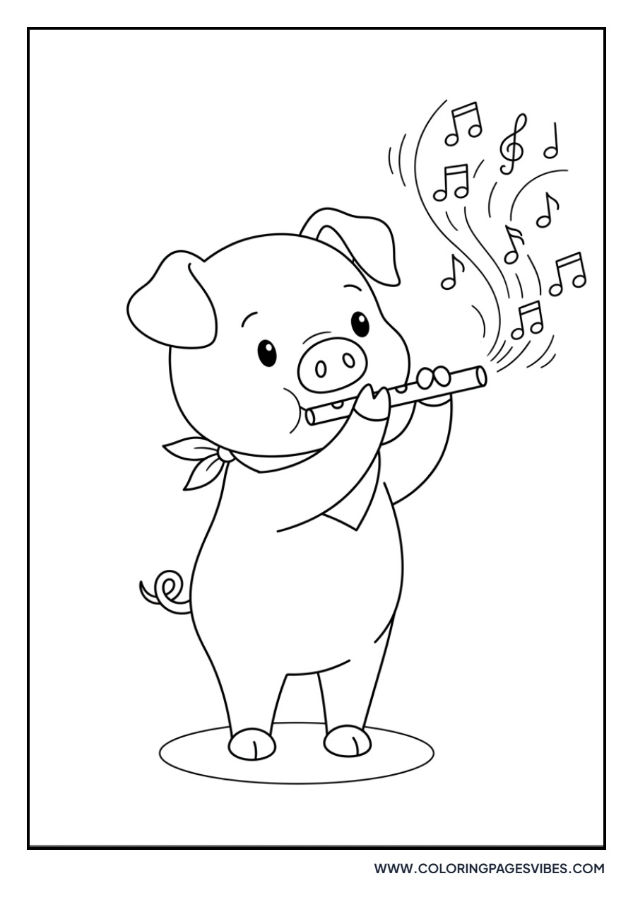 Piglet Wearing a Tie