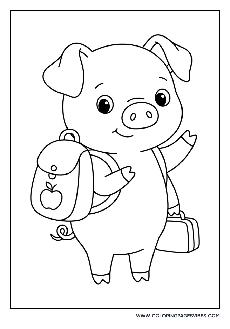 Piglet with a Backpack