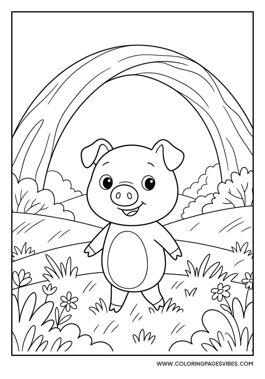 Piglet with a Teddy Bear