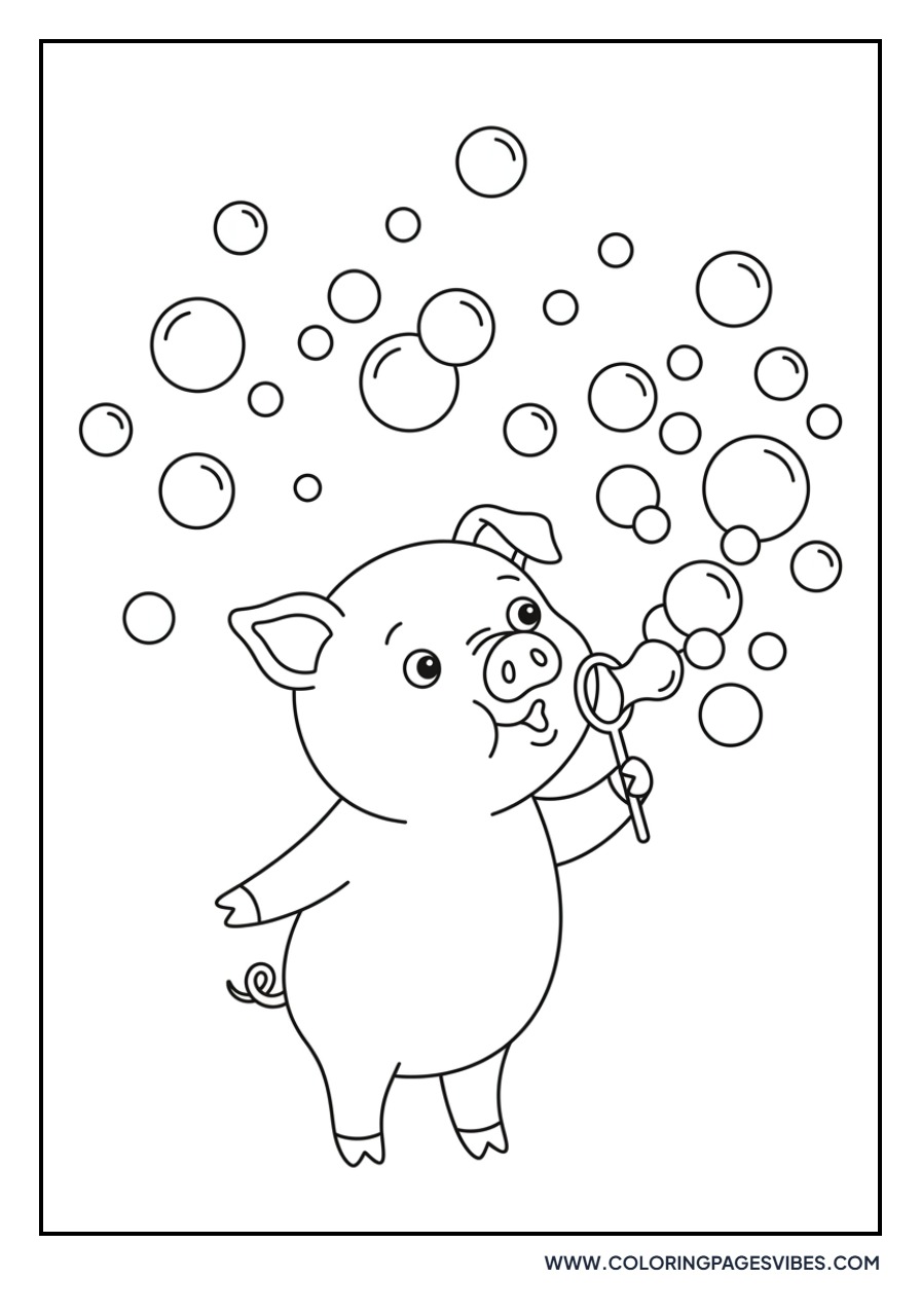 Piglet with an Umbrella