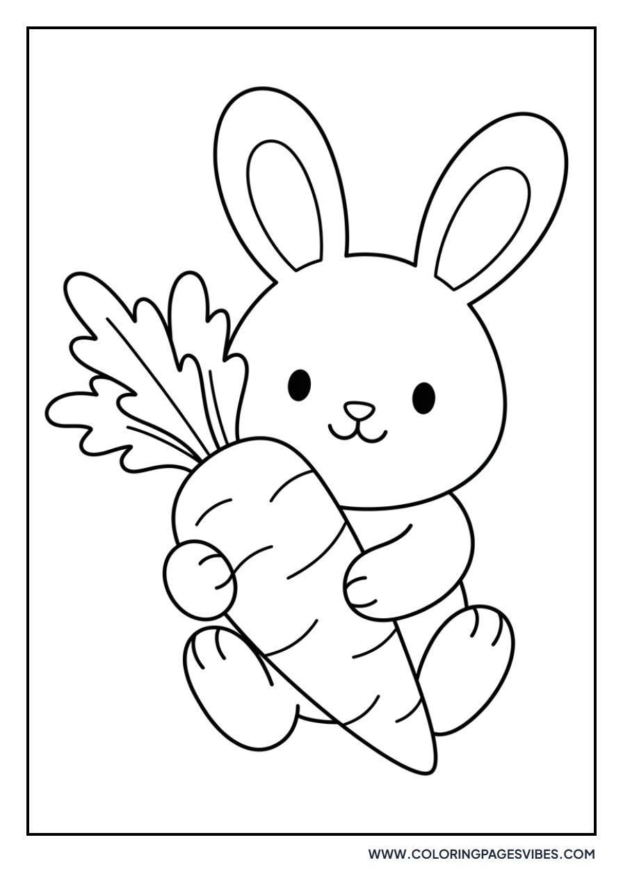 Baby Bunny with a Carrot