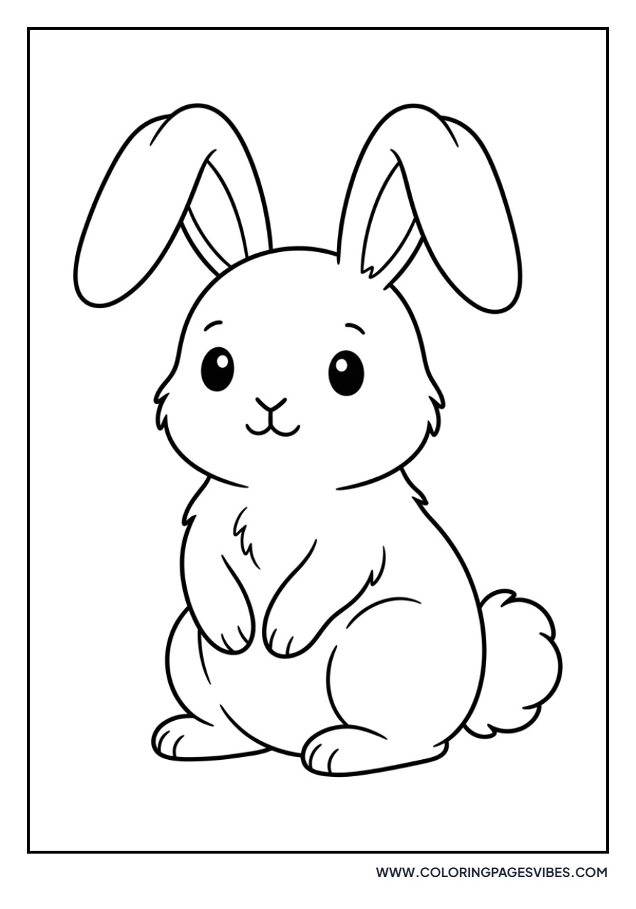Cute Rabbit Sitting Quietly