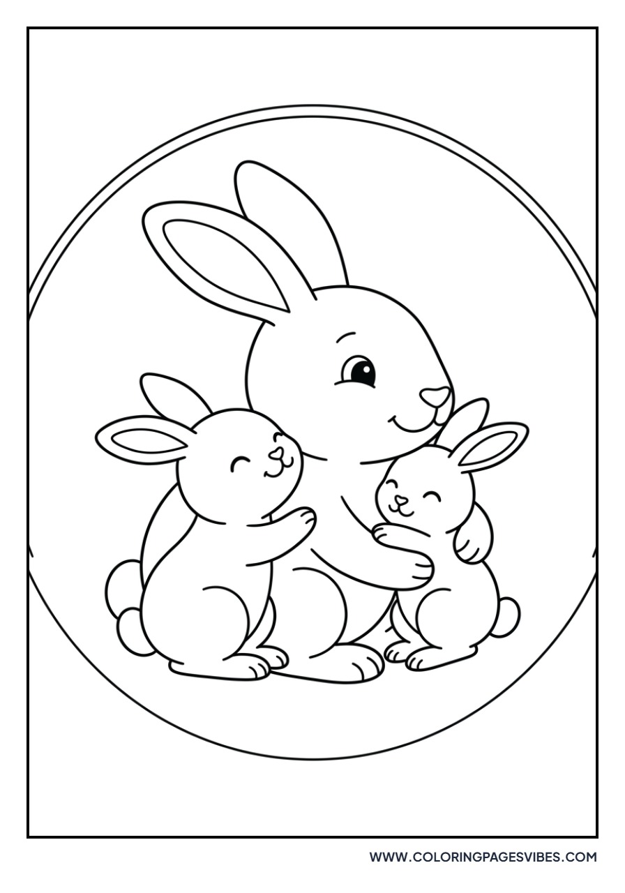 Rabbit Family Hug