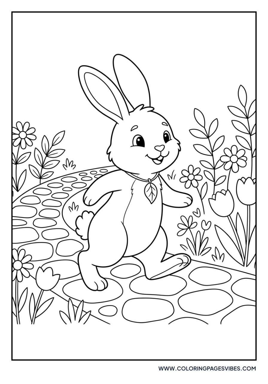 Rabbit in a Garden Path