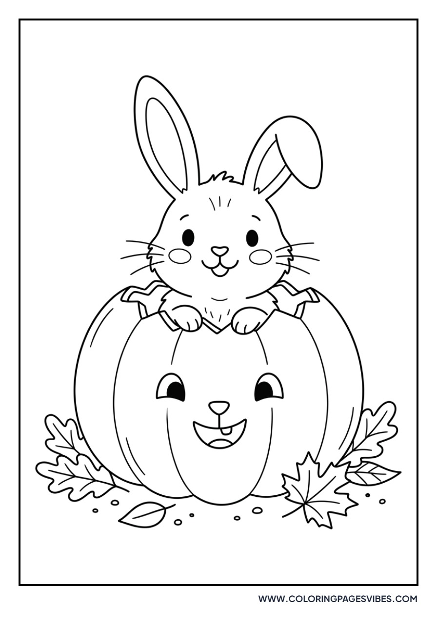 Rabbit in a Pumpkin
