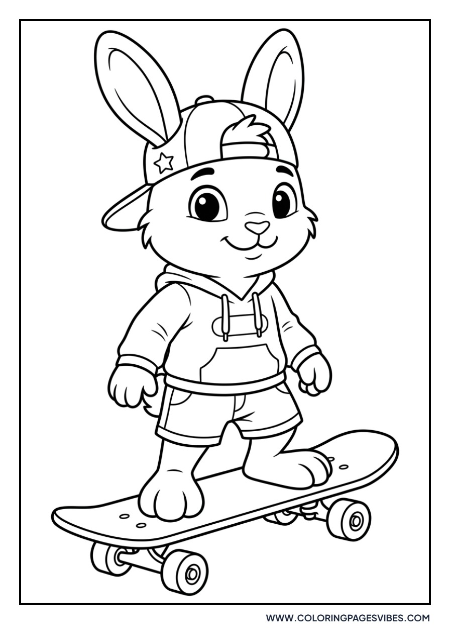 Rabbit on a Skateboard