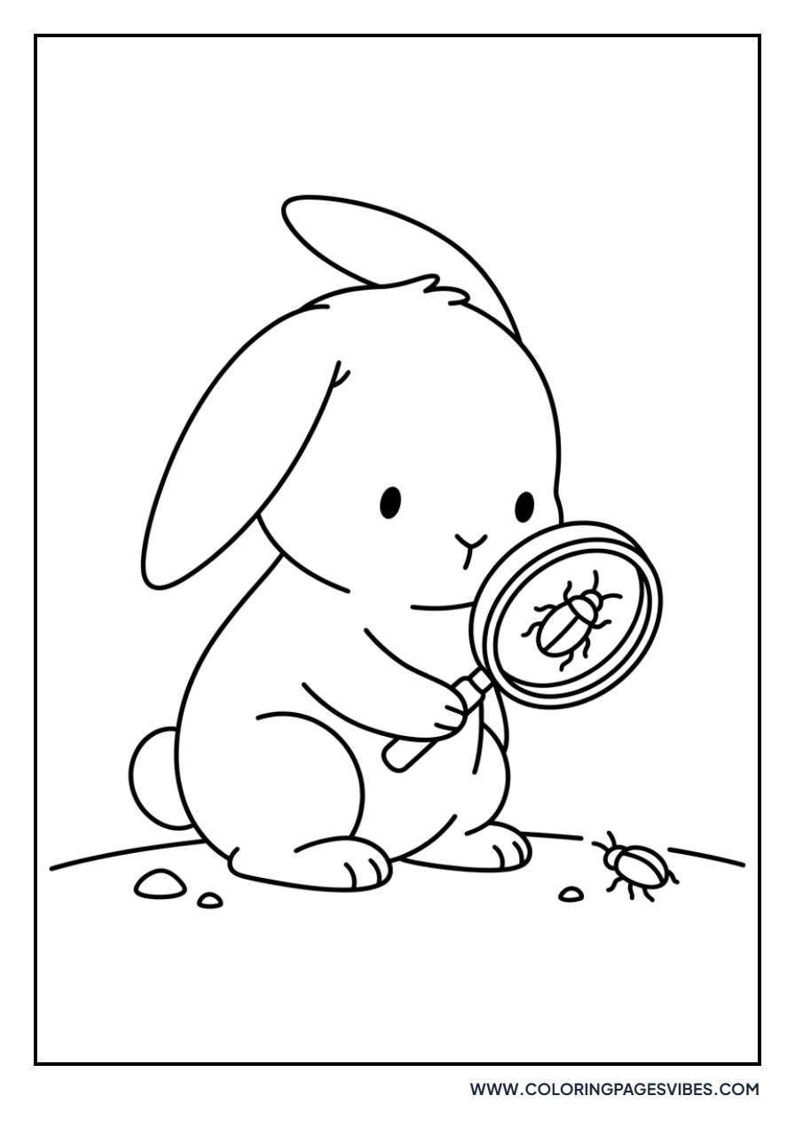 Rabbit with a Magnifying Glass