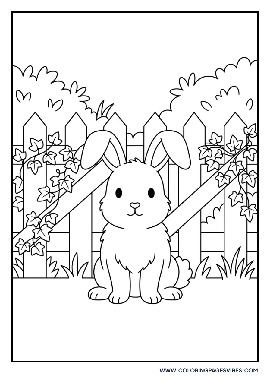 Rabbit with a Picket Fence