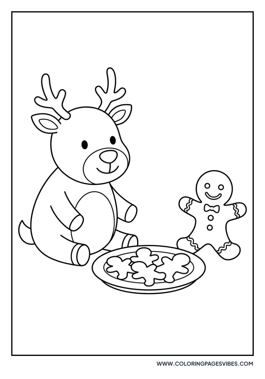 Reindeer and a Gingerbread Man