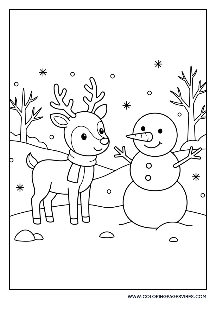 Reindeer and Snowman Friend
