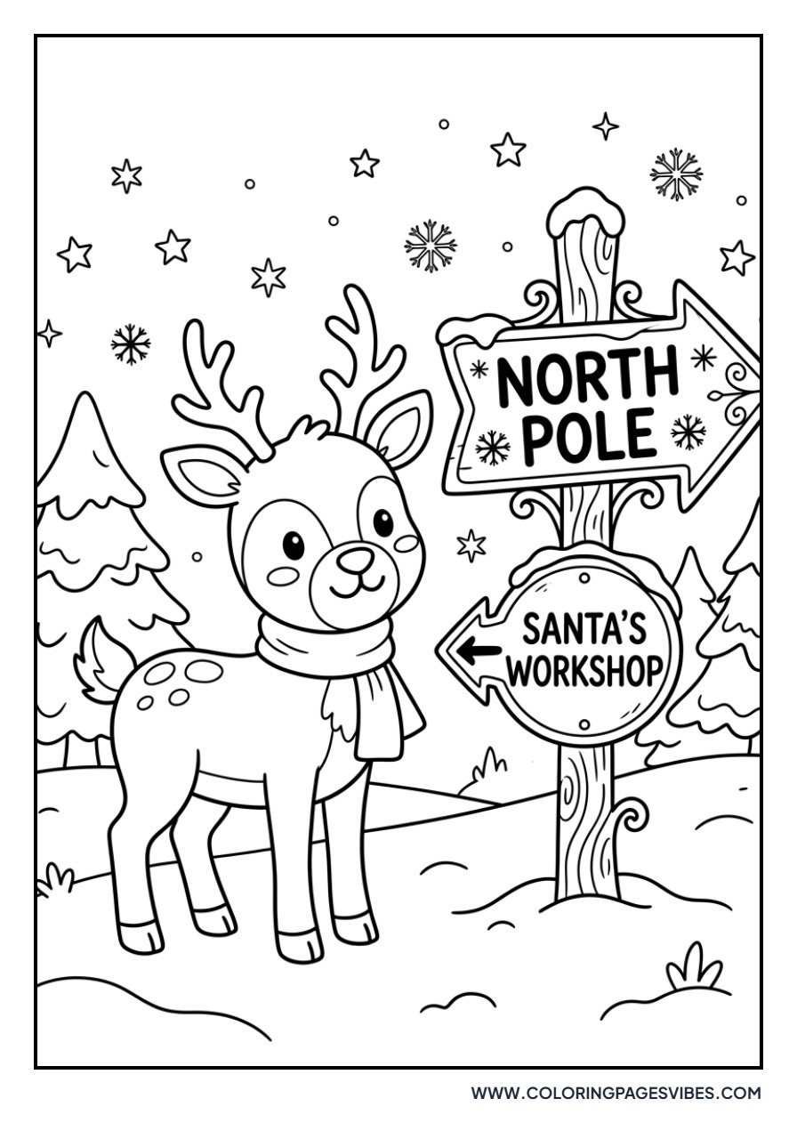 Reindeer at the North Pole
