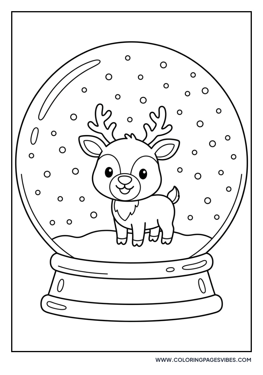 Reindeer in a Snow Globe