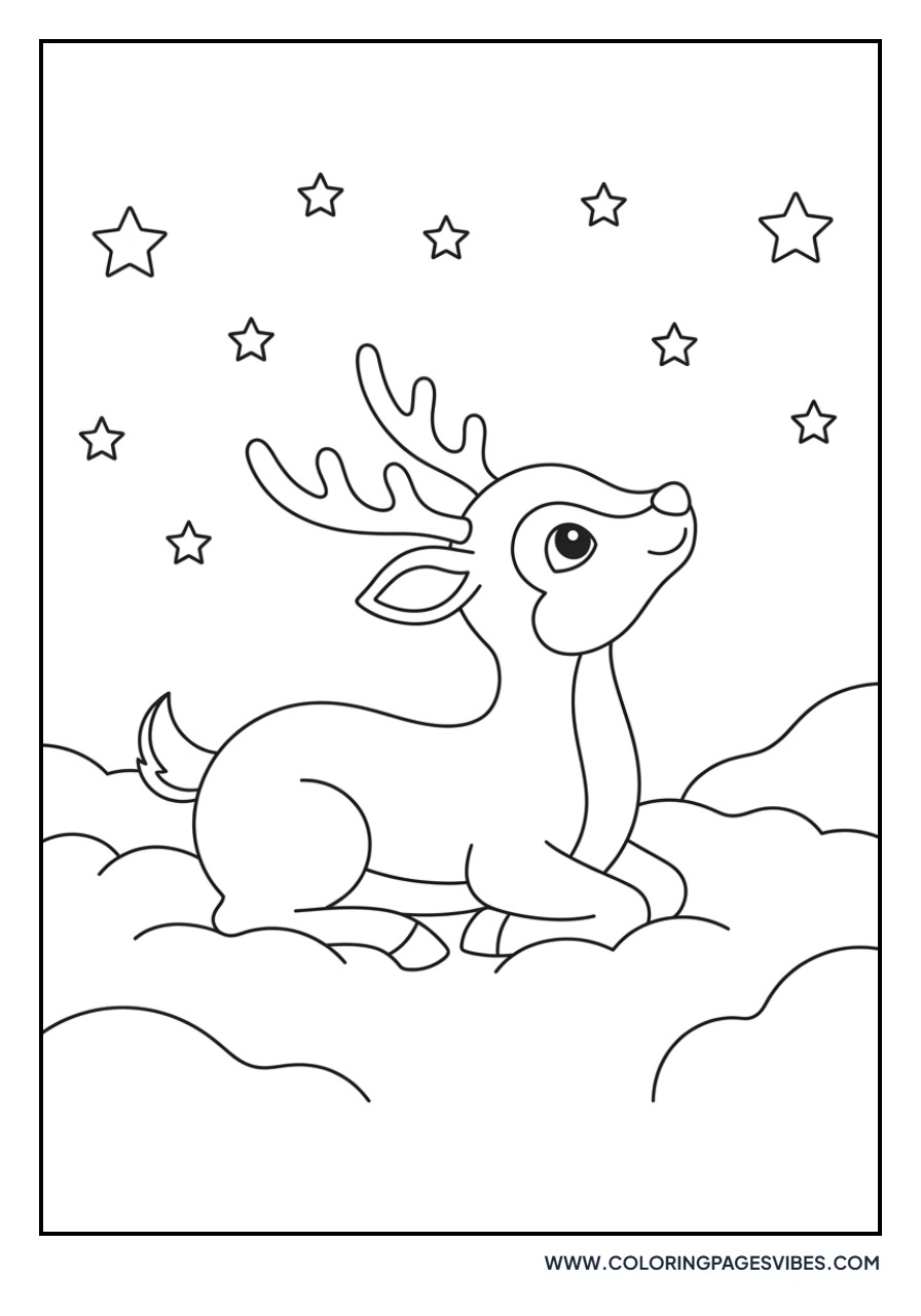 Reindeer Looking at Stars