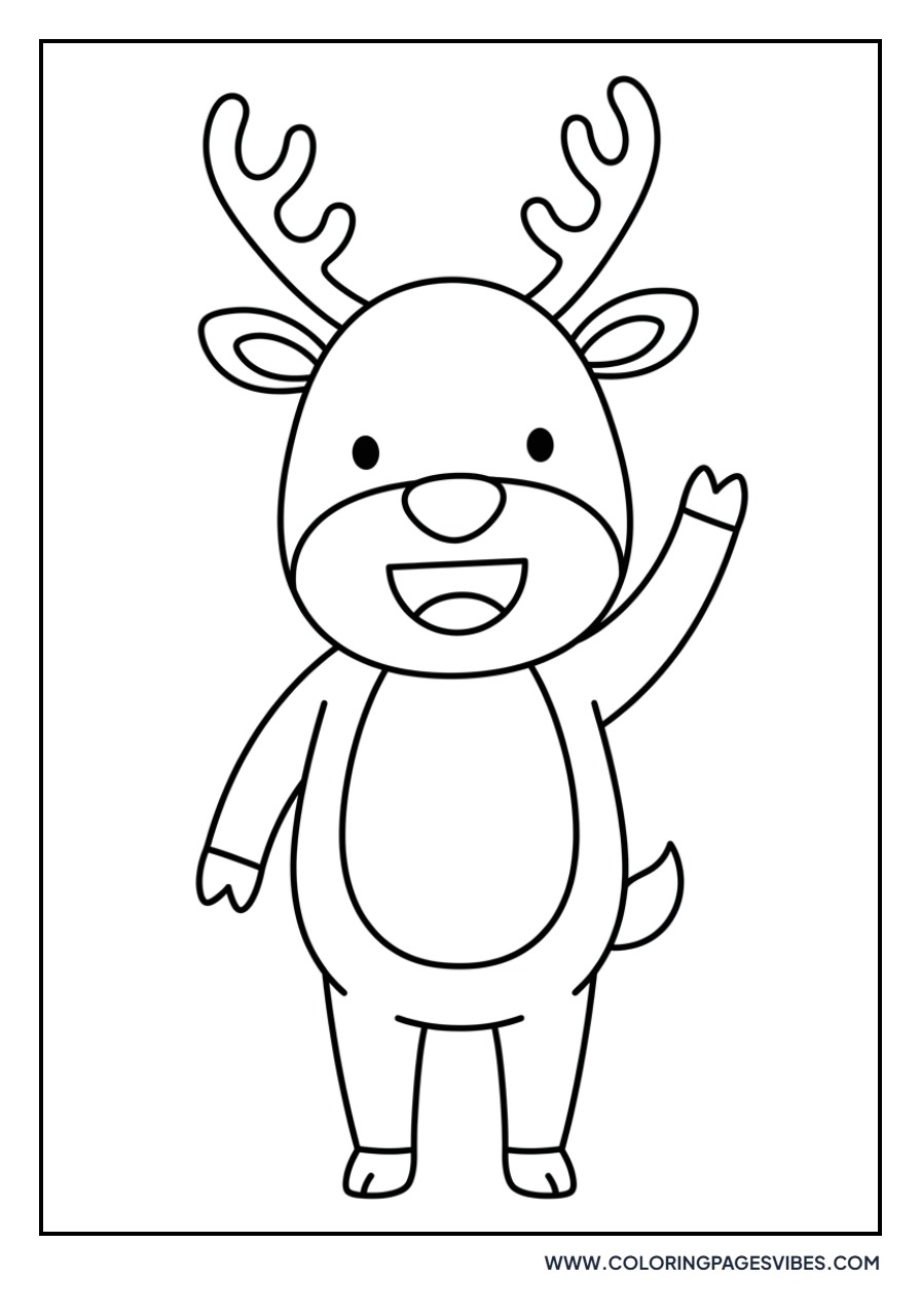 Reindeer Waving Hello