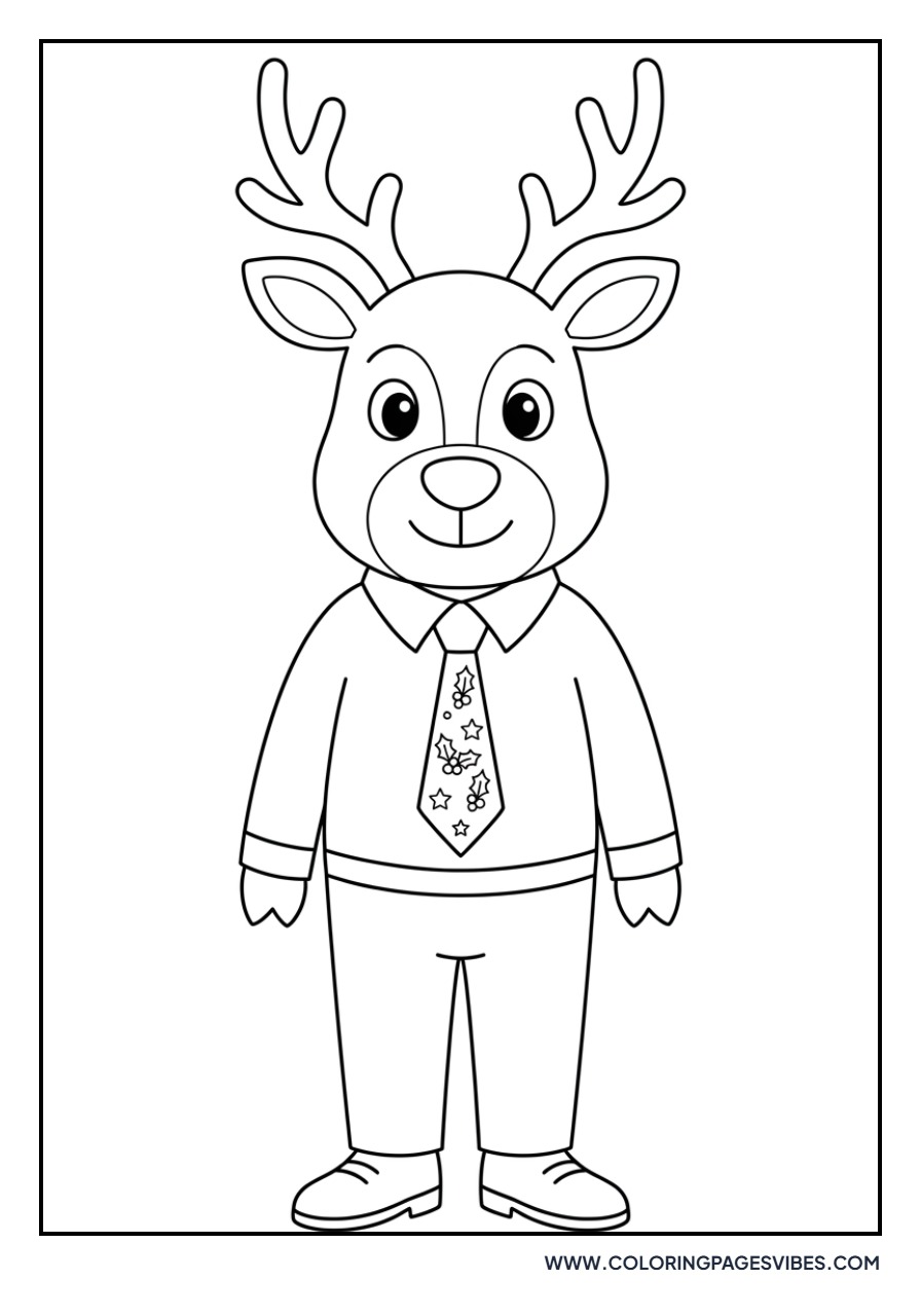 Reindeer wearing a Tie