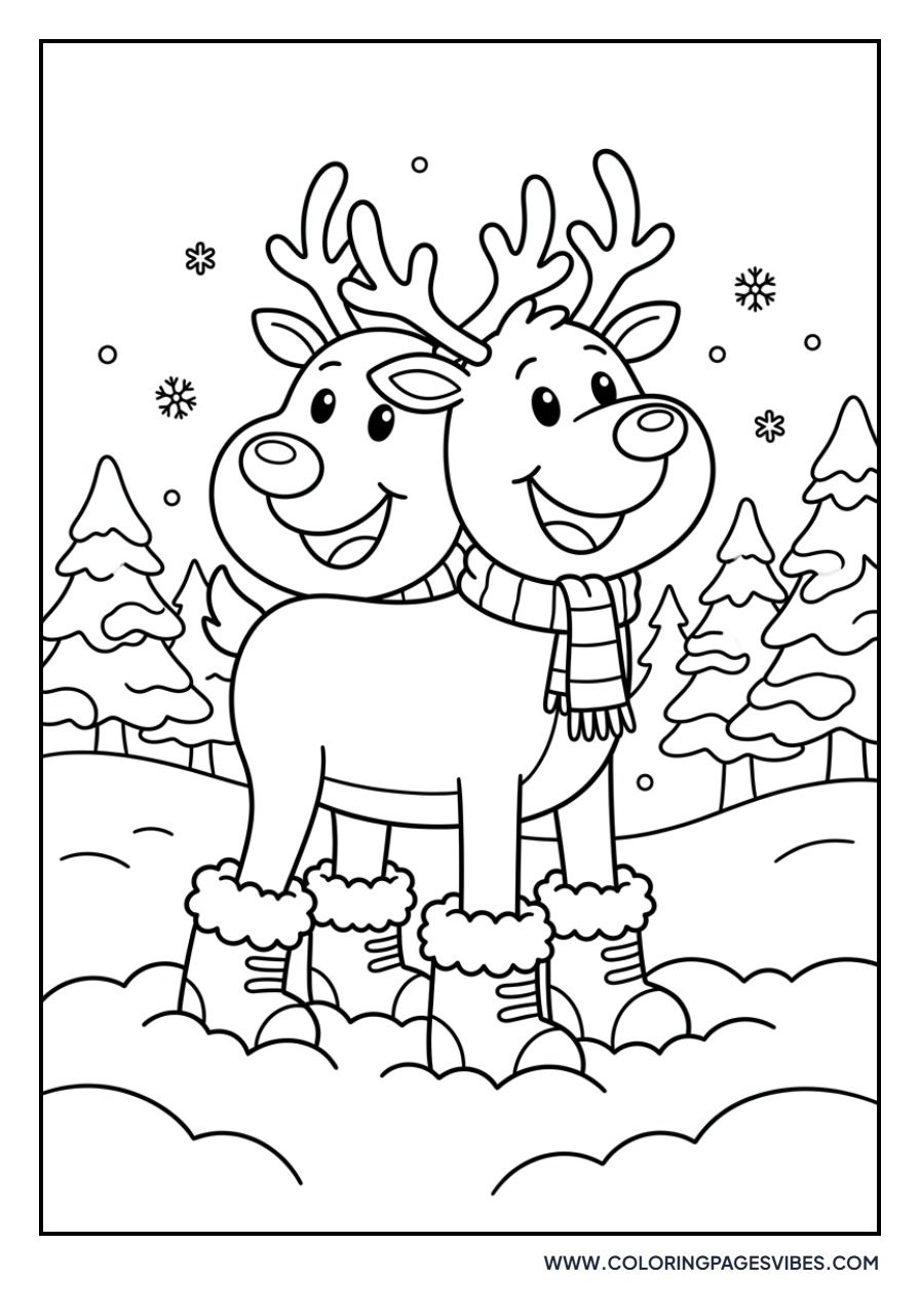 Reindeer Wearing Winter Boots