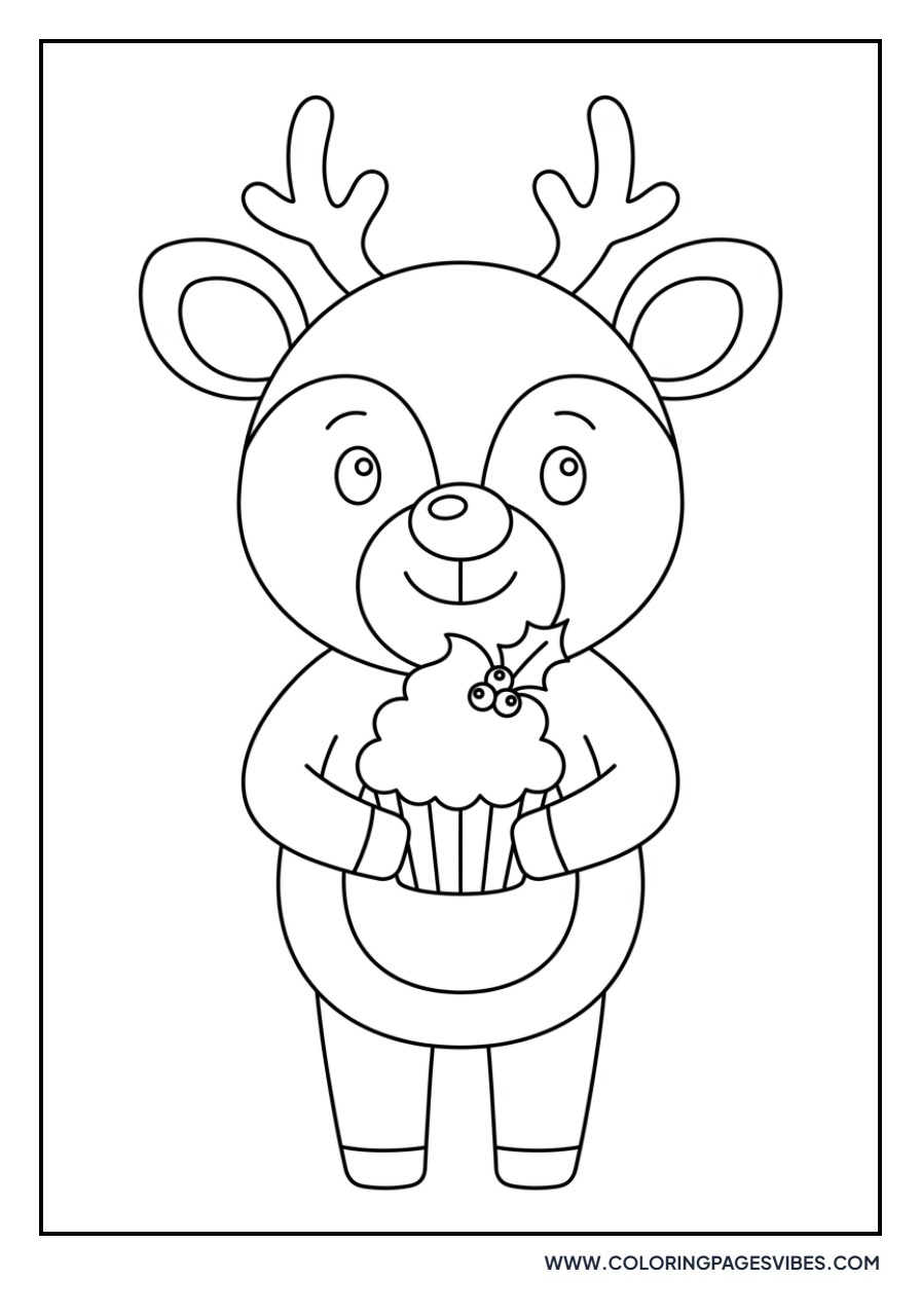 Reindeer with a Cupcake
