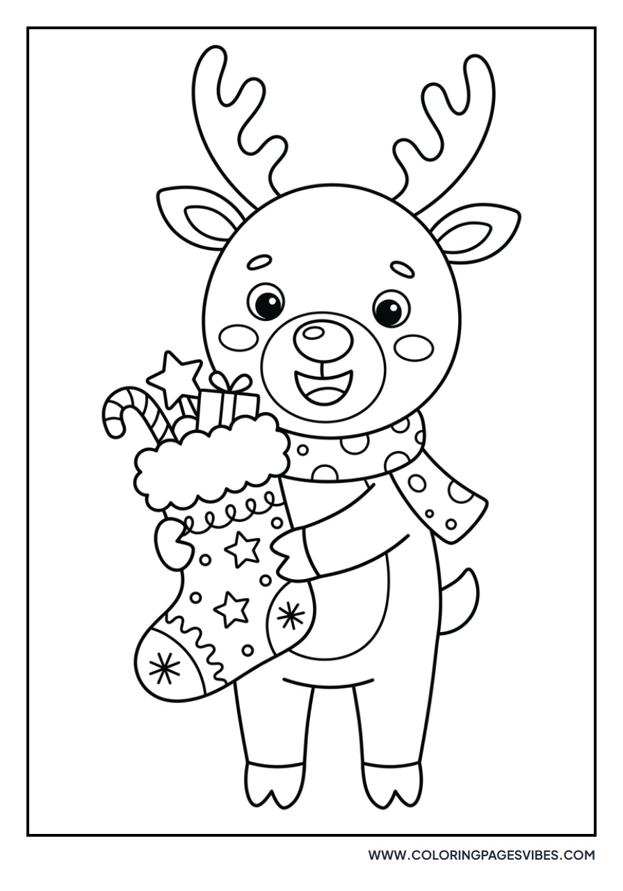 Reindeer with a Stocking