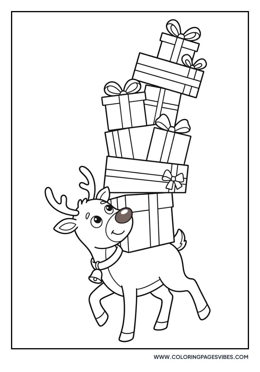 Reindeer with many Presents
