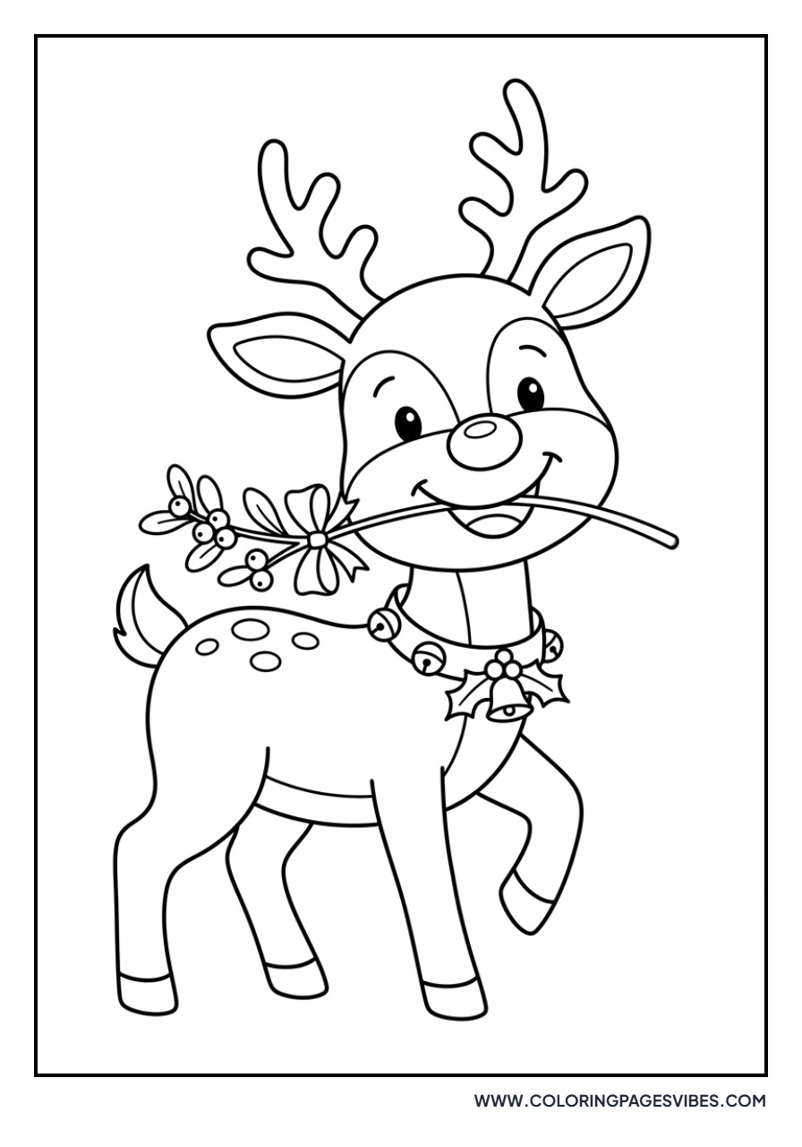 Reindeer with Mistletoe