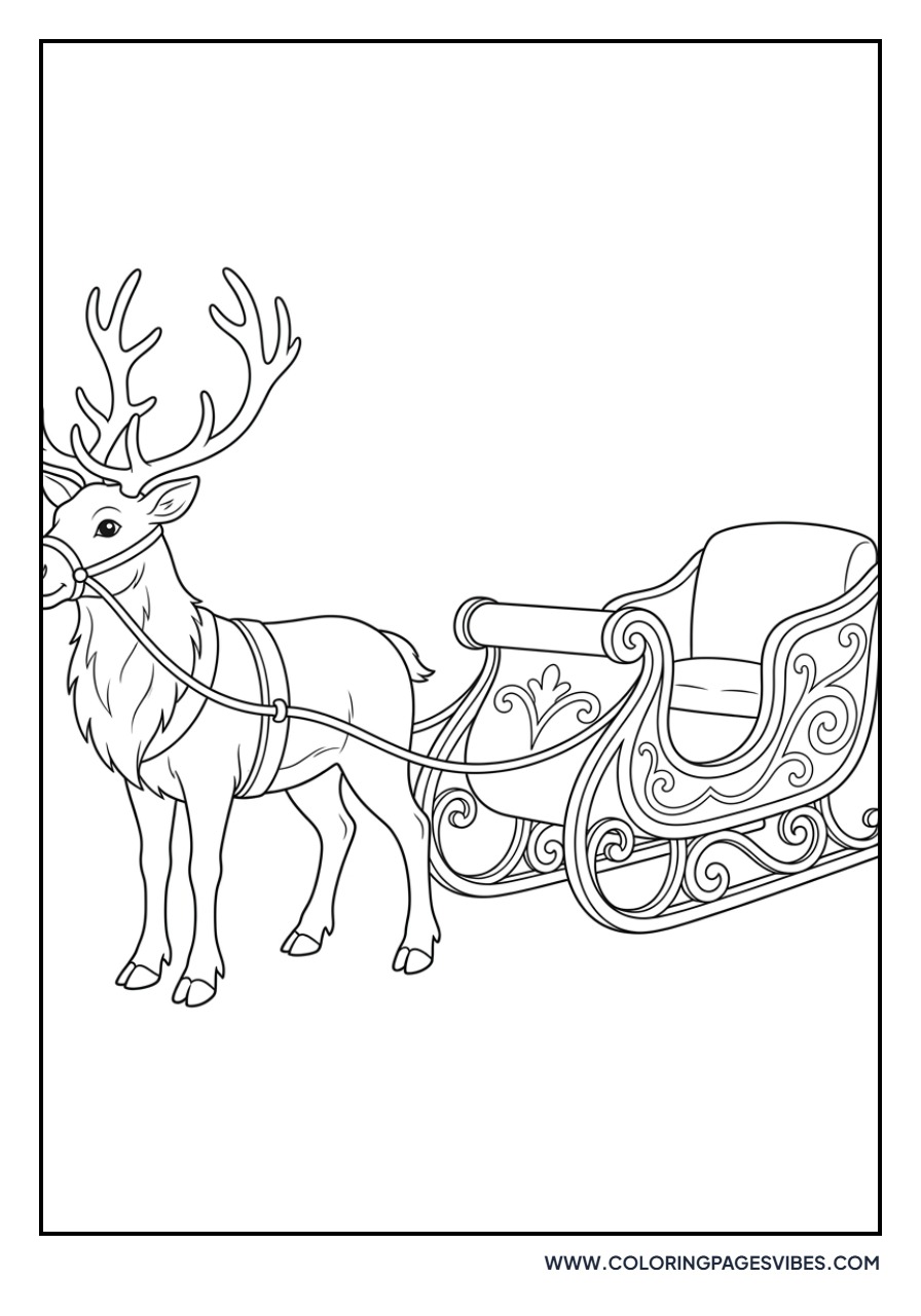 Reindeer with Santa's Sleigh