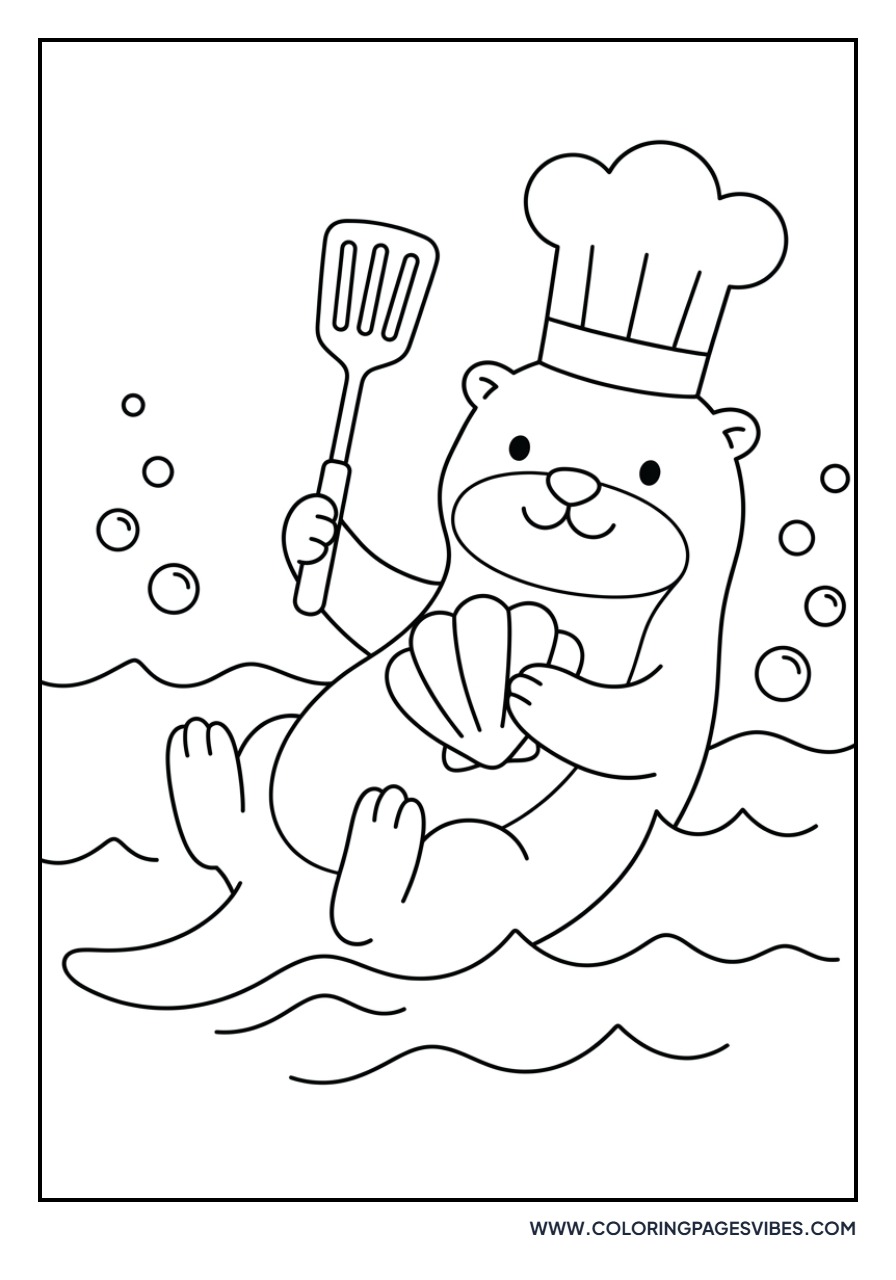 Chef Otter with Fish