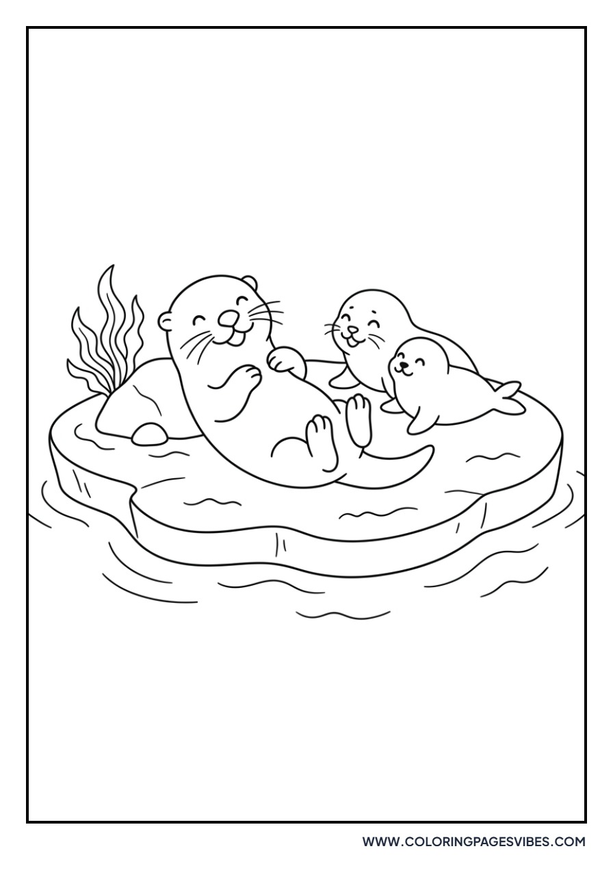 Otter and Baby Seals